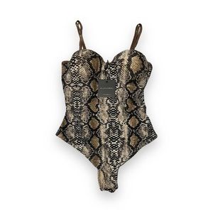 Brand new JLUXLABEL snakeskin bustier one piece, size medium